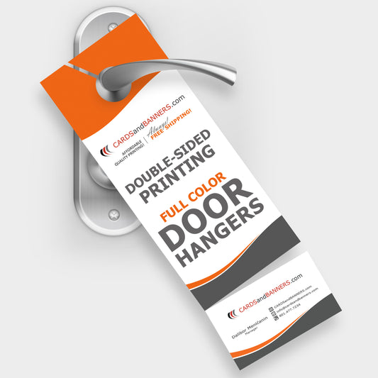 Door Hangers 3.5" x 11" Perforated with Tear-off Business Card